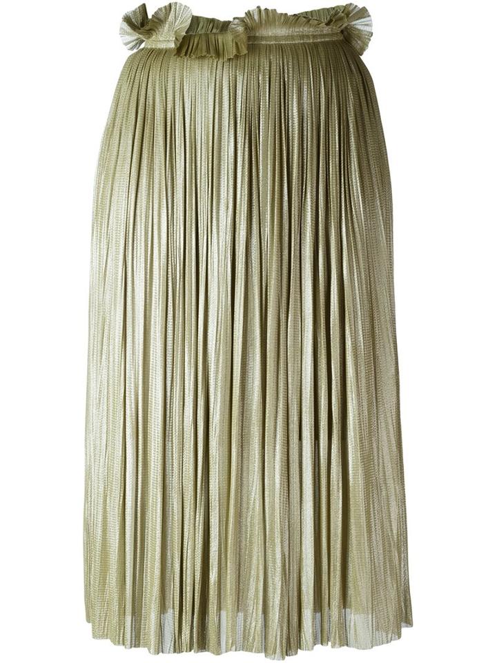 Maria Lucia Hohan 'rose' Midi Skirt, Women's, Size: 36, Green, Silk/nylon/spandex/elastane