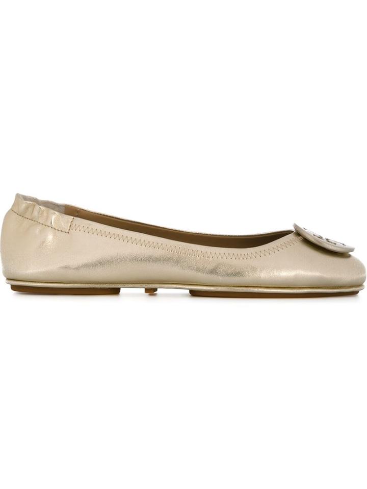 Tory Burch Logo Aplique Ballerina Shoes