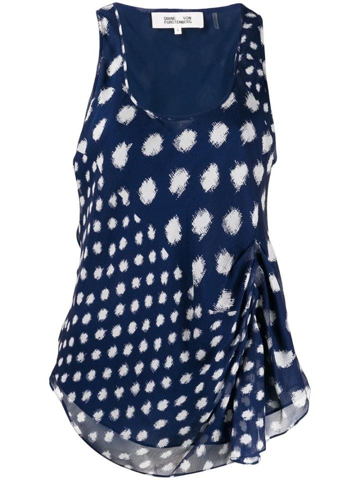 Diane Von Furstenberg Dotted Tank Top - Blue