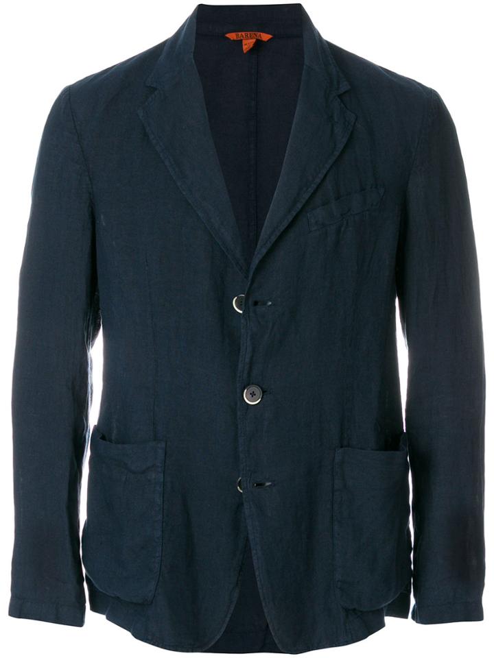 Barena Crumpled Effect Blazer - Blue