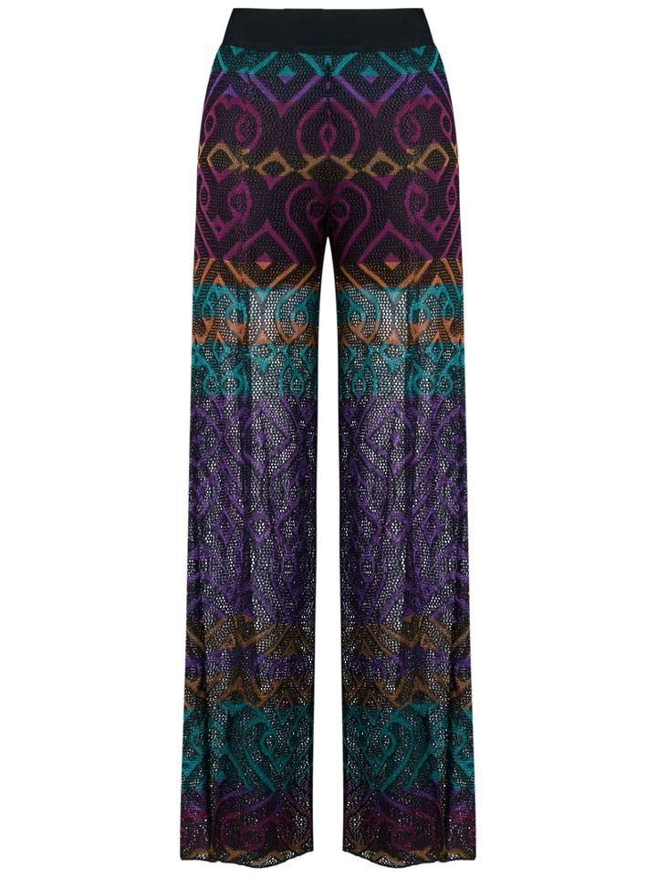 Cecilia Prado - Knitted Pants - Women - Acrylic/lurex/viscose - P, Black, Acrylic/lurex/viscose
