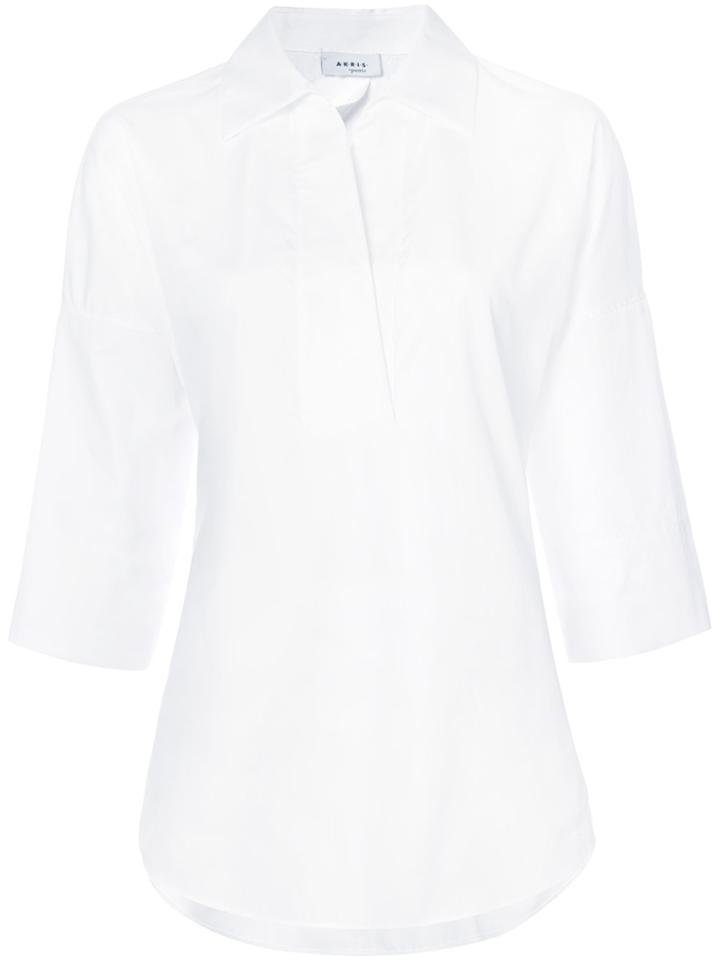 Akris Punto Three-quarter Sleeve Blouse - White