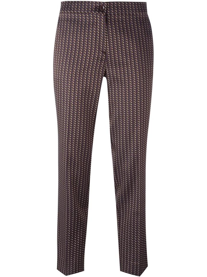 Etro Jacquard Trousers, Women's, Size: 46, Polyester