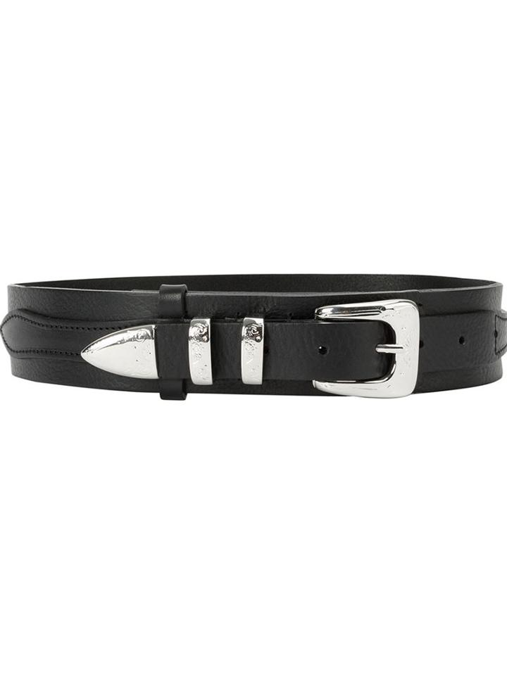 Faith Connexion Petteri Hemmila X Faith Connexion Collaboration Belt, Women's, Size: Small, Black, Calf Leather/brass