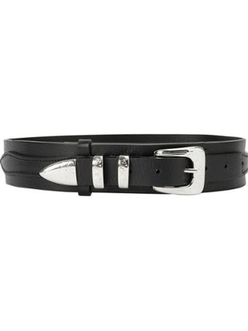 Faith Connexion Petteri Hemmila X Faith Connexion Collaboration Belt, Women's, Size: Small, Black, Calf Leather/brass