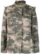 Twin-set Bead Embroidered Military Jacket - Green