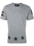 Hydrogen Star Print T-shirt, Men's, Size: Xs, Grey, Cotton