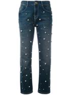 Pearl Embellished Straight Jeans - Women - Cotton/acrylic/spandex/elastane/glass - 26, Blue, Cotton/acrylic/spandex/elastane/glass, Essentiel Antwerp