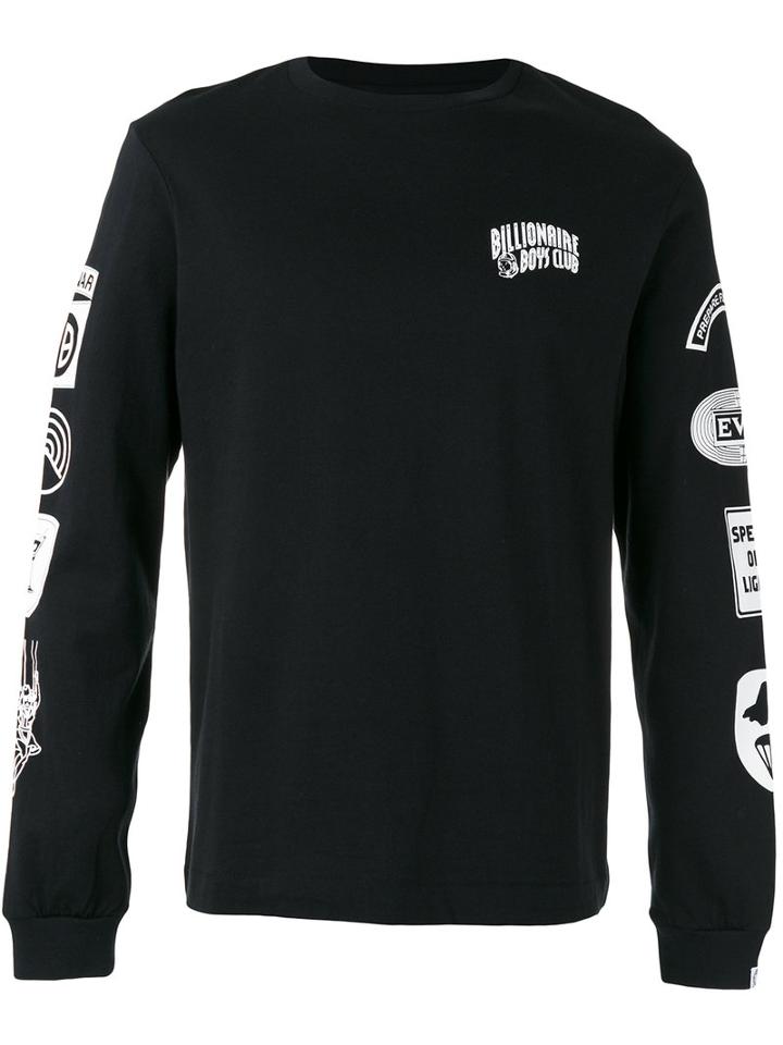 Billionaire Boys Club Aviation Print Sweatshirt, Men's, Size: Medium, Black, Cotton