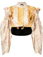 Litkovskaya - Cascade Bomber Jacket - Women - Silk/polyester - 36, Women's, Yellow/orange, Silk/polyester