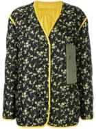 No21 Floral Print Quilted Jacket - Black