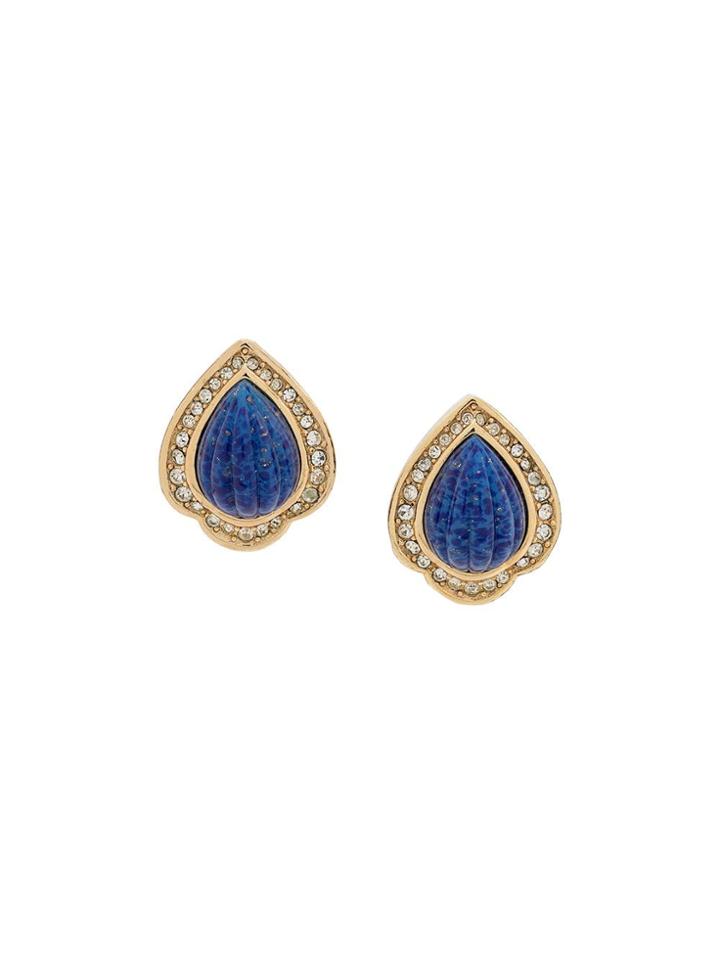Susan Caplan Vintage Grosse Lapiz Earrings - Gold