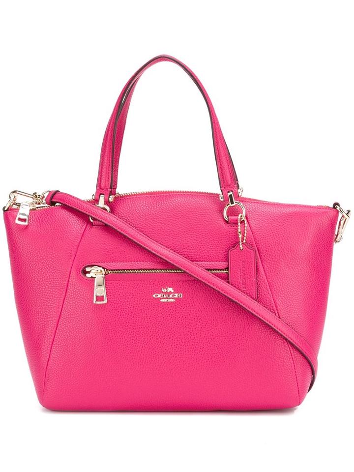 Coach Gold-tone Zipped Medium Tote