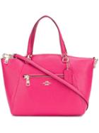 Coach Gold-tone Zipped Medium Tote