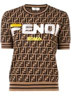 Fendi Logo T-shirt - Brown