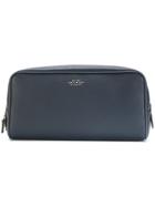 Smythson Zipped Wash Bag - Blue