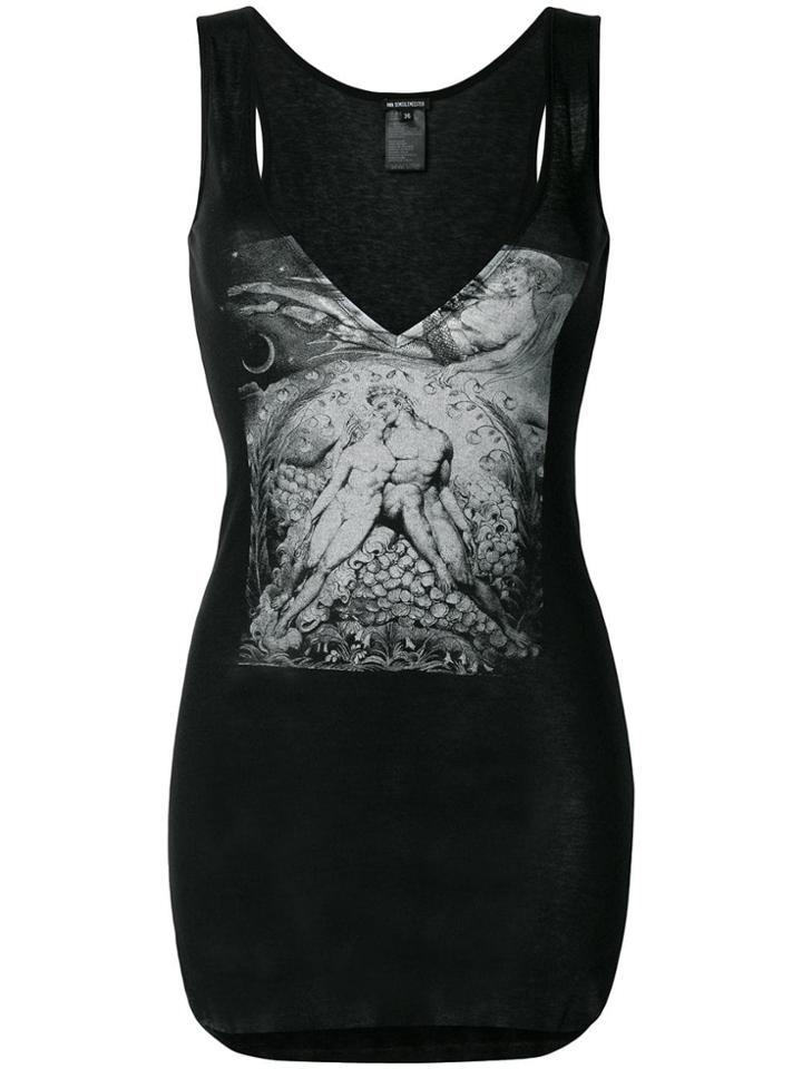 Ann Demeulemeester Printed Tank Top - Black