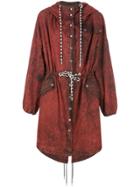 Proenza Schouler Acid Wash Parka - Red