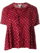 Comme Des Garçons Comme Des Garçons Dots Print Lace Detailing Blouse