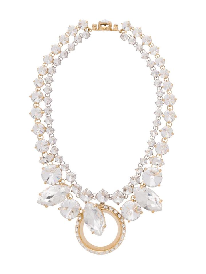 Miu Miu New Crystal Jewels Necklace - F0xtp Gold + Steel Gray +