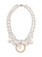 Miu Miu New Crystal Jewels Necklace - F0xtp Gold + Steel Gray +