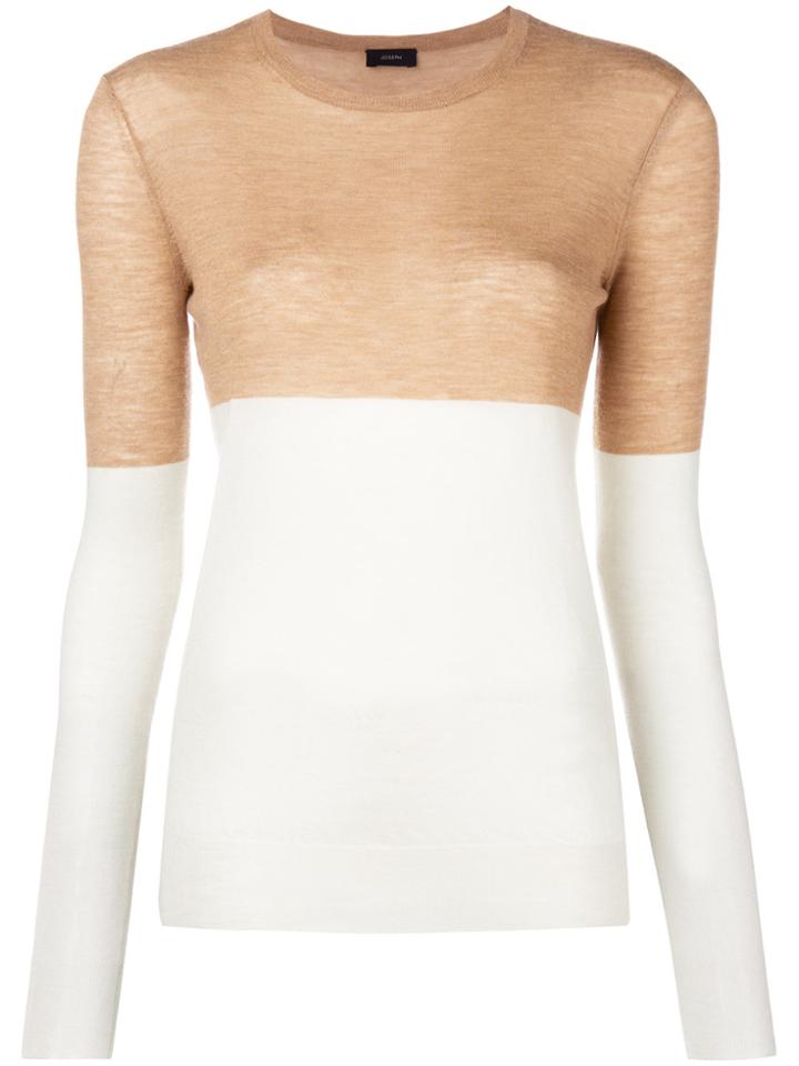 Joseph Contrast Long-sleeve Sweater - Nude & Neutrals