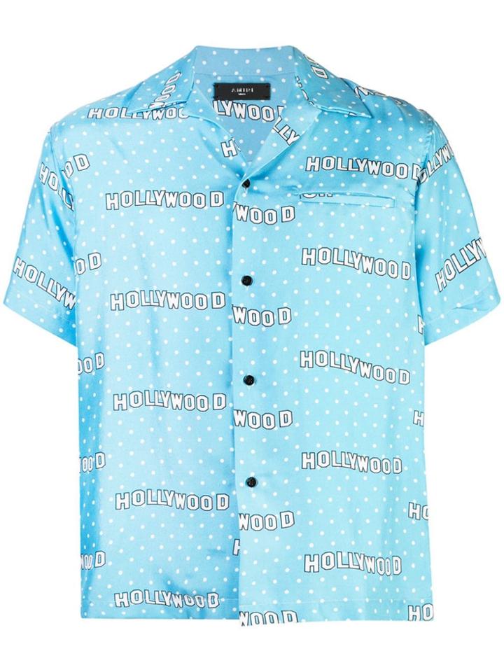 Amiri Silk Hollywood Shirt - Blue
