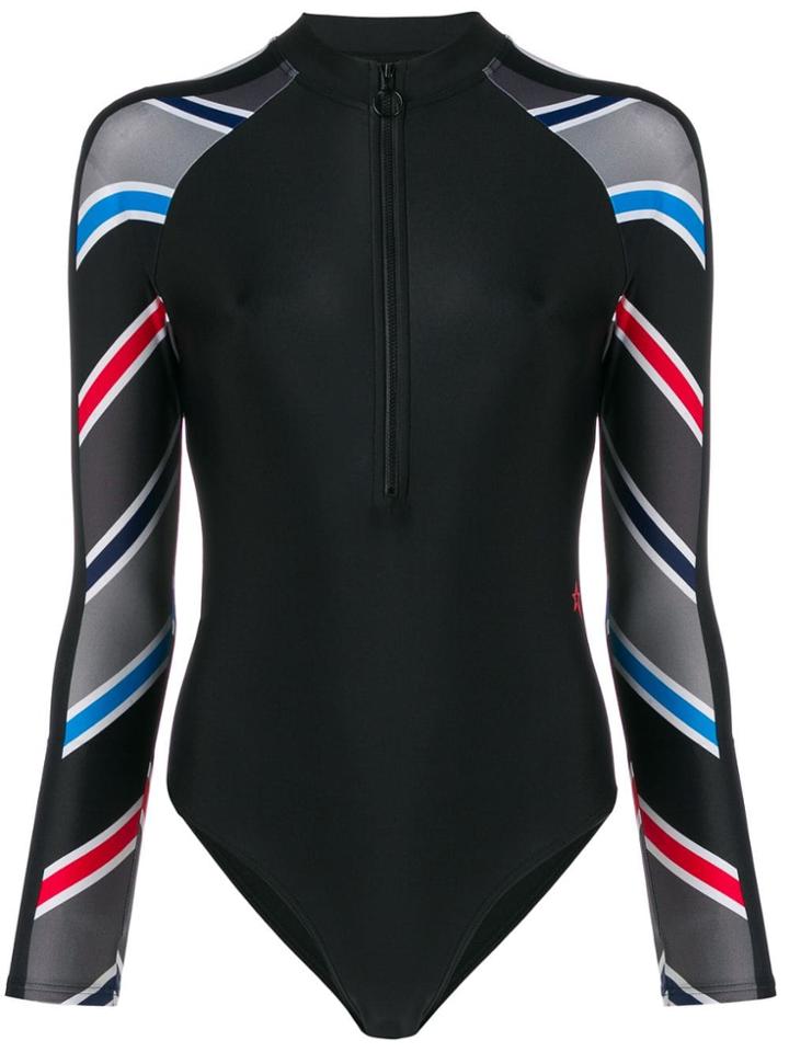 Perfect Moment Striped Spring Suit - Black