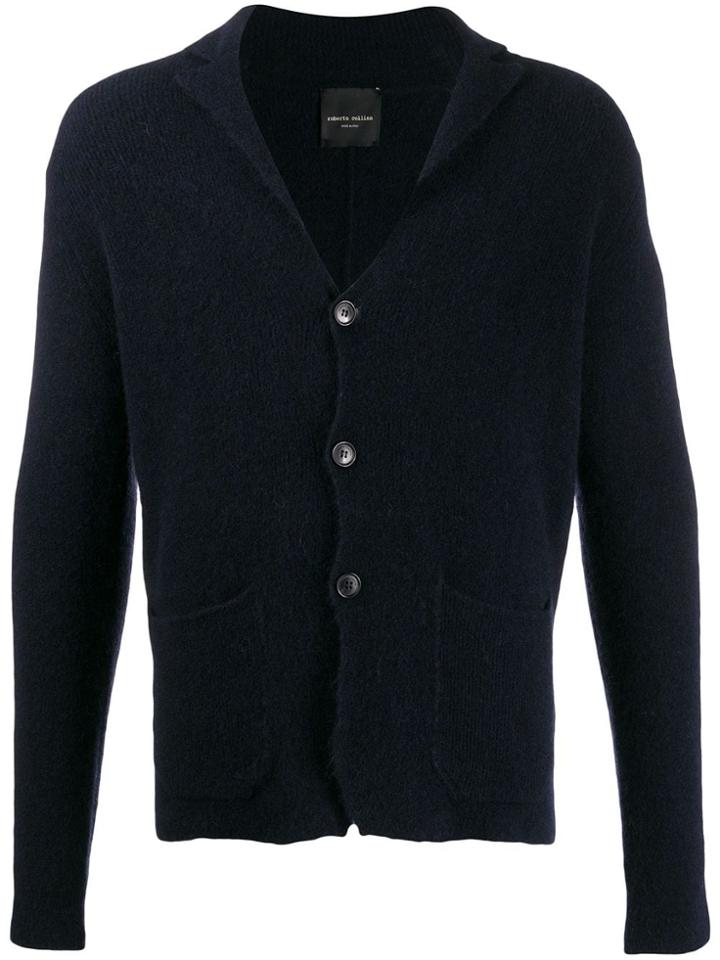 Roberto Collina Long-sleeve Fitted Cardigan - Blue