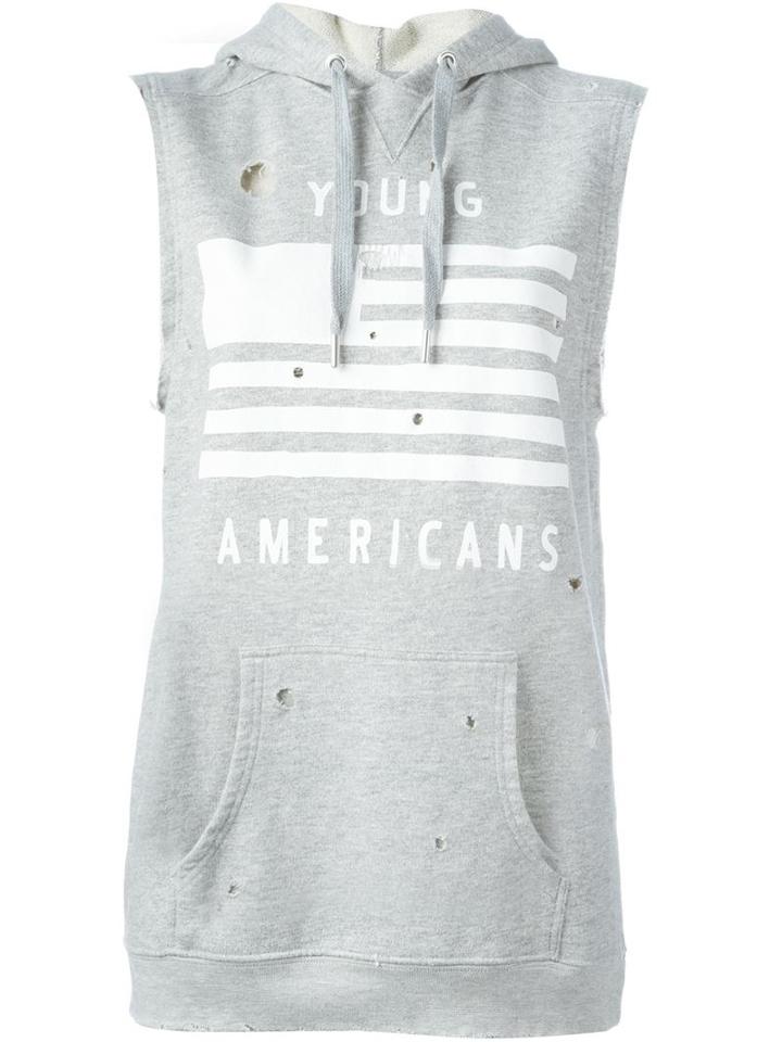 Zoe Karssen Distressed Sleeveless Hoodie