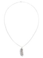 Rosa De La Cruz Diamond Feather Necklace, Women's, Black