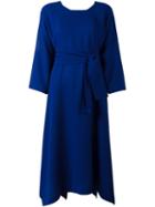 Daniela Gregis Square Neck Maxi Dress, Women's, Size: 2, Blue, Wool