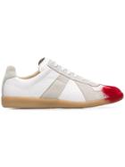 Maison Margiela White And Red Replica Painted Toes Sneakers