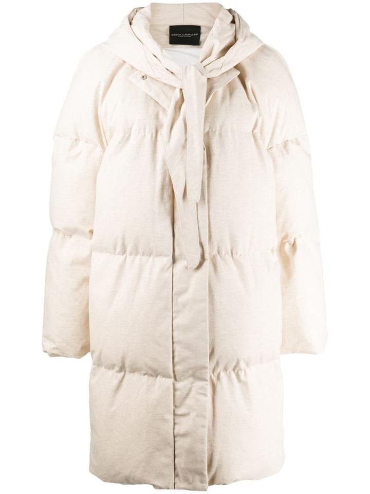 Erika Cavallini Padded Parka Coat - Neutrals