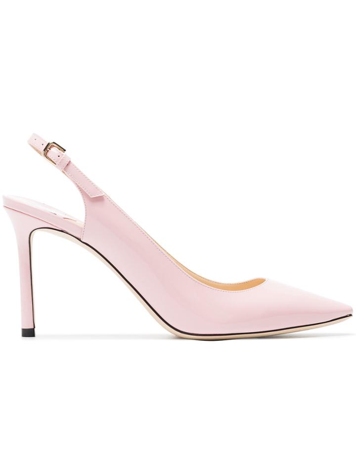 Jimmy Choo Pink Erin 85 Patent Leather Pumps - Pink & Purple