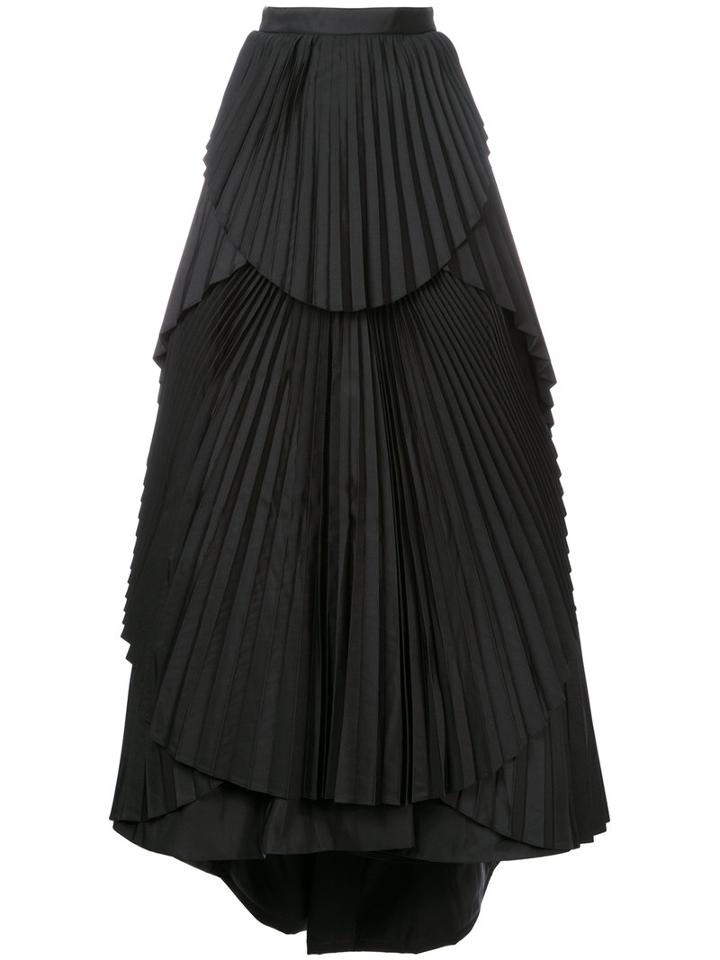 Eavis & Brown - Pleated Ballskirt - Women - Silk - S, Black, Silk