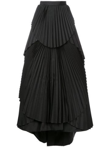 Eavis & Brown - Pleated Ballskirt - Women - Silk - S, Black, Silk