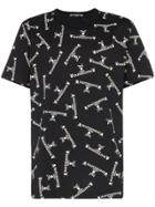 Mastermind Japan All Over Logo Print Cotton T-shirt - Black