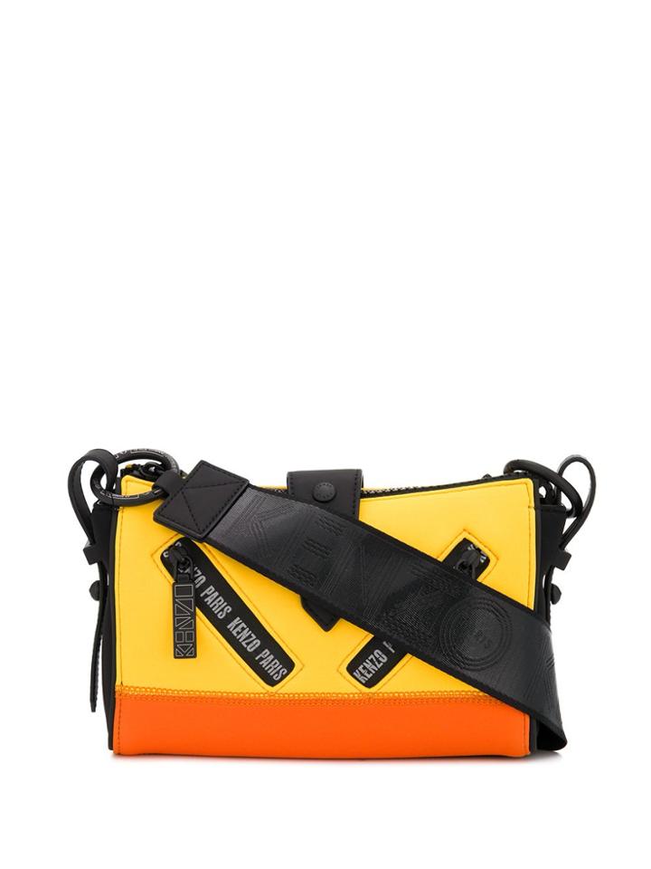 Kenzo Contrast Block Colour Shoulder Bag - Yellow