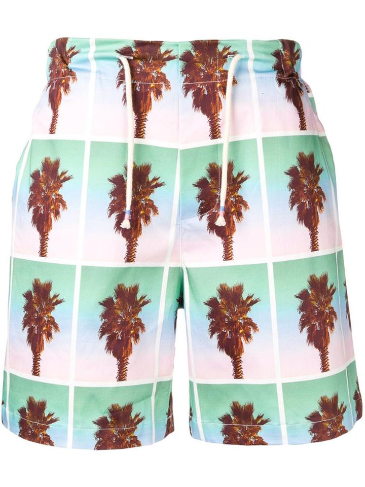 The Silted Company Palm Tree Deck Shorts - White