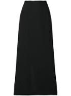 Comme Des Garçons Pre-owned Raw-edge Midi Skirt - Black
