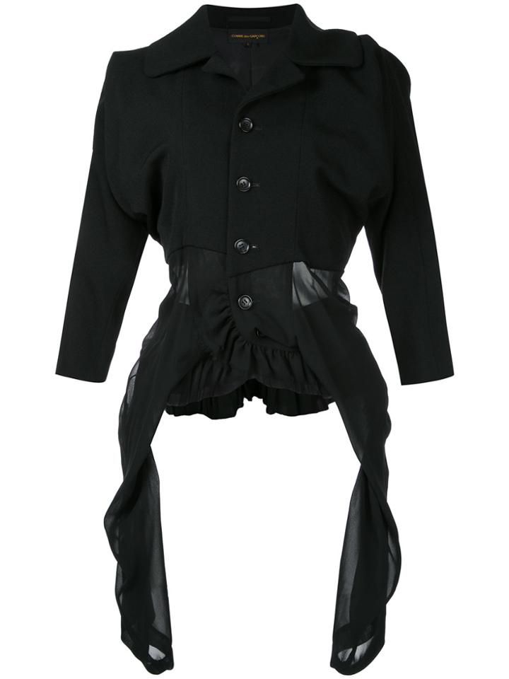 Comme Des Garçons Vintage Cropped Fitted Blazer - Black