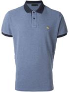 Etro Contrast Collar Polo Shirt, Men's, Size: Xl, Blue, Cotton