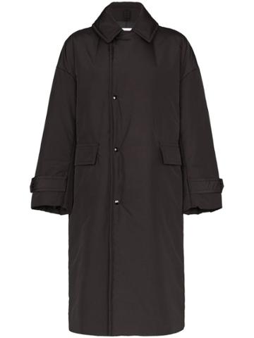Hyke Oversized Collared Coat - Black