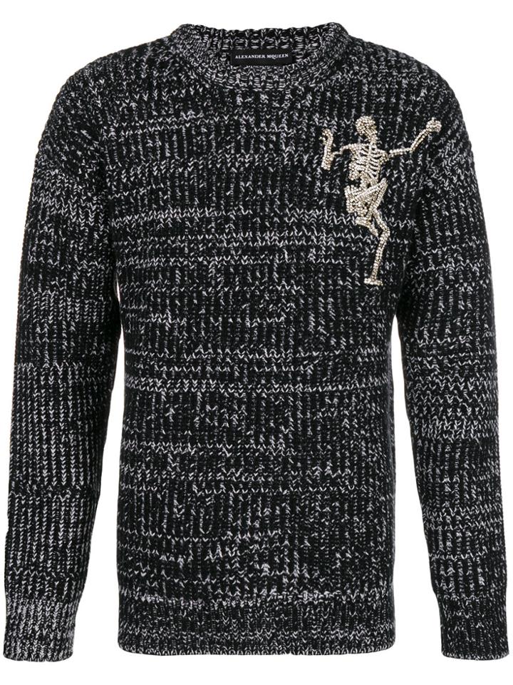 Alexander Mcqueen Dancing Skeleton Sweater - Black