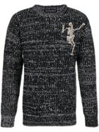 Alexander Mcqueen Dancing Skeleton Sweater - Black