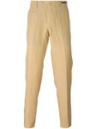Pt01 Pleated Tapered Trousers, Men's, Size: 52, Nude/neutrals, Linen/flax