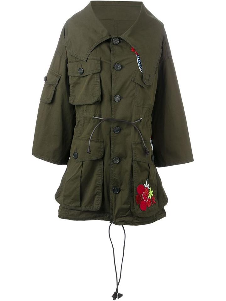 Dsquared2 Flower Appliqué Coat