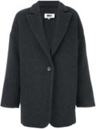 Mm6 Maison Margiela Single-button Coat, Women's, Size: 44, Grey, Polyester/viscose/wool