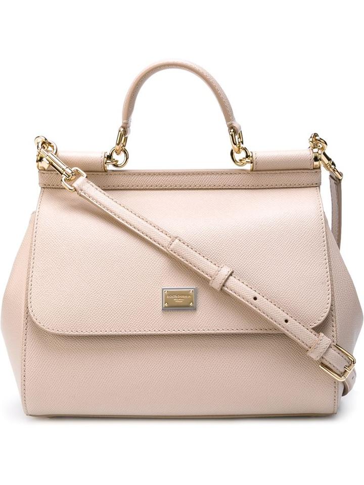 Dolce & Gabbana Medium 'sicily' Tote, Nude/neutrals, Calf Leather
